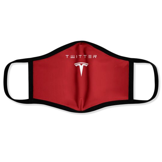 New Elon Musk Twitter Tesla Logo Face Masks