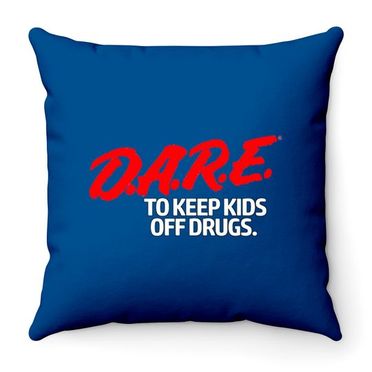 D.A.R.E. (Dare) Vintage 90's Logo Throw Pillows