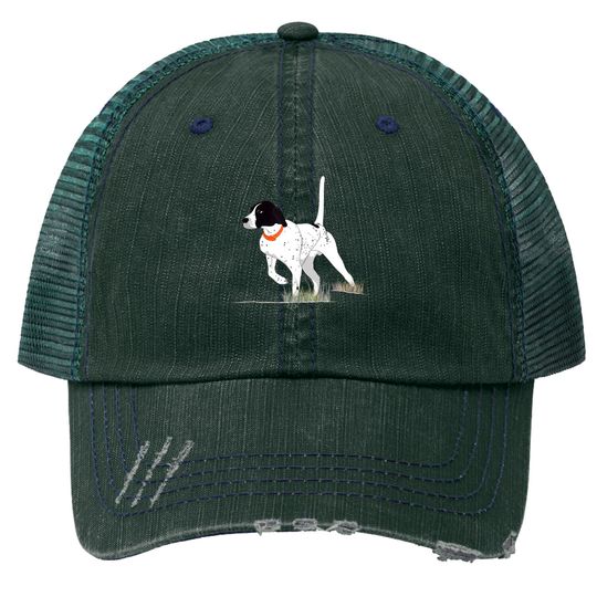 Bird Hunting Hunter English Pointer Dog Trucker Hats