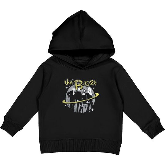 The B-52's Logo and Planet Navy Heather Kids Pullover Hoodies