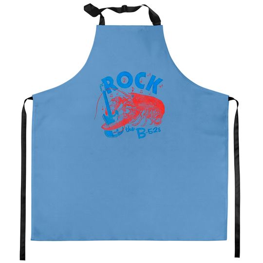 The B-52's Rock Lobster White Kitchen Aprons
