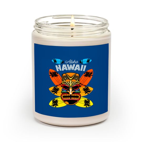 Aloha - Hawaii Tiki And Surfboards Scented Candles Luau