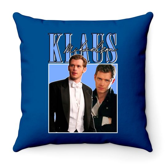 Klaus Mikaelson 90s Vintage Throw Pillow