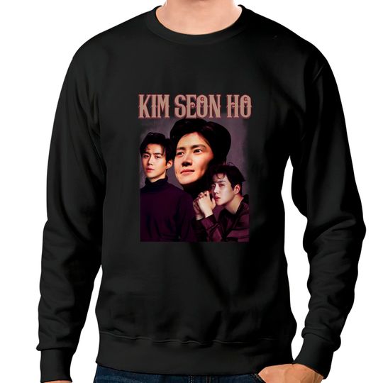 Vintage Kim Seon Ho Shirt Merchandise Bootleg Movie Television Series South Korean Sweatshirts ClassicRetro Graphic Unisex Sweatshirt Hoodie NZ89