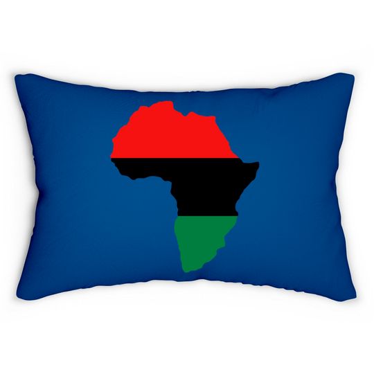 Red, Black & Green Africa Flag Lumbar Pillows
