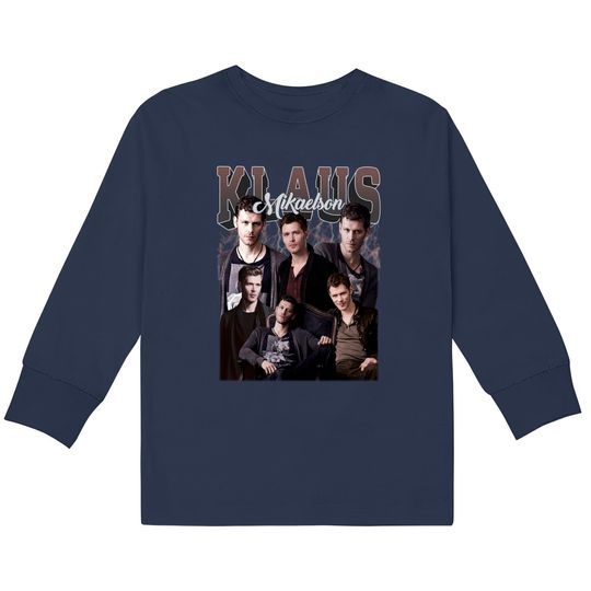 Klaus Mikaelson Shirt The TV Series  vintage 90's Trending Tee  Kids Long Sleeve T-Shirts