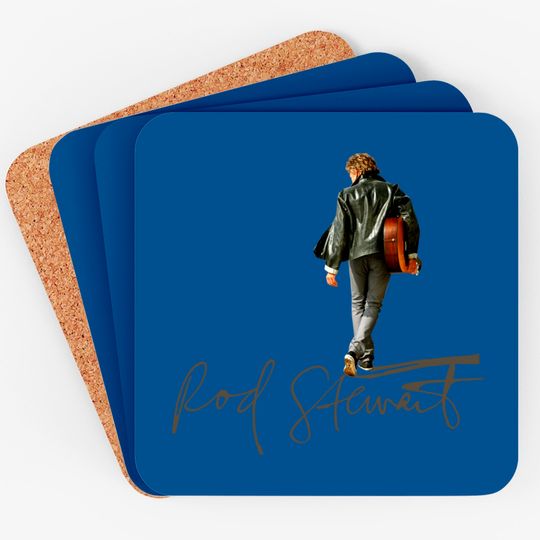 Rock And Pop Star Rod Stewart Signature Coasters, Rod Stewart Coaster Fan Gift, Rod Stewart Gift, Rod Stewart Vintage Coaster