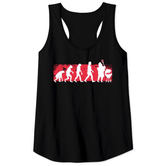 Grill Evolution BBQ Grilling Meat Gift For Dad Tank Tops