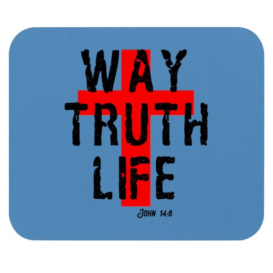 Way Truth Life Christian Cross Mouse Pads