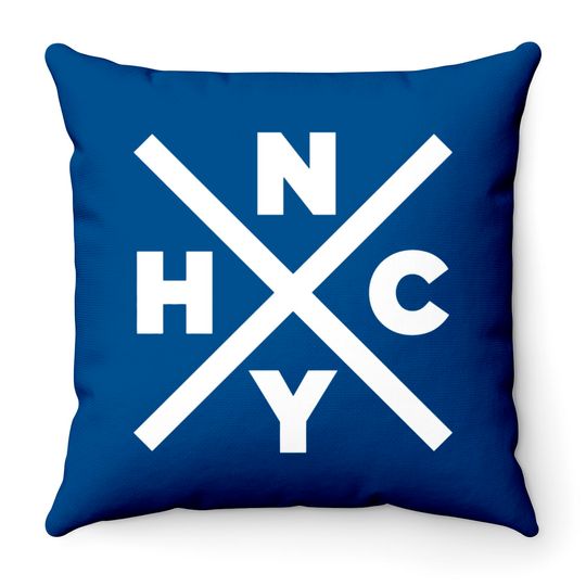 New York Hardcore Nyhc 1980 1990 Black Throw Pillows