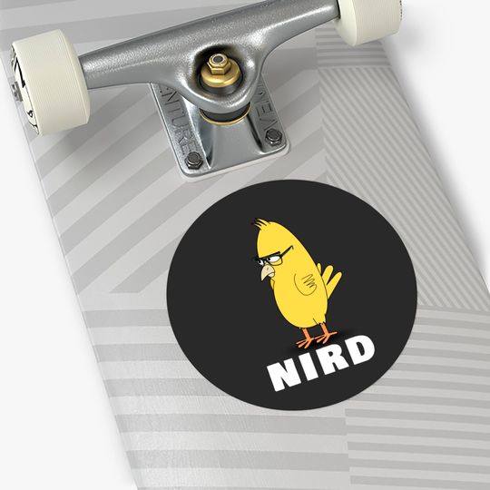 Nird Bird Nerd Funny Nerd Stickers