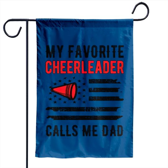 Cheer Dad Cheerleader Father Cheerleading Dad Gift Garden Flags