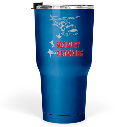 Funny Pilot Socialist Distancing Helicopter Gifts Tumblers 30 oz