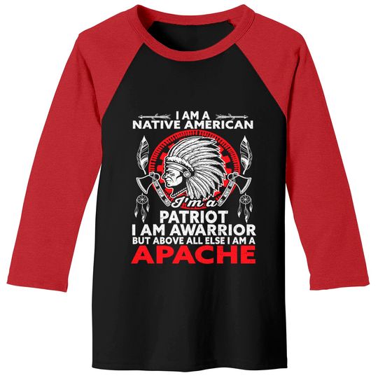 Apache Tribe Native American Indian America Tribes Baseball Tees