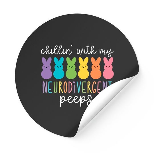 Chillin With My Neurodivergent Peeps Stickers, Special Education Sticker, Autism Sticker, Awareness Day Sticker, Autism Mom Sticker, Autistic Sticker