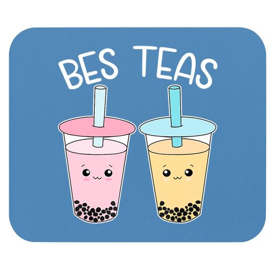 Bes Teas-Besties Bubble-Tea Cute Boba-Best-Friends Mouse Pads