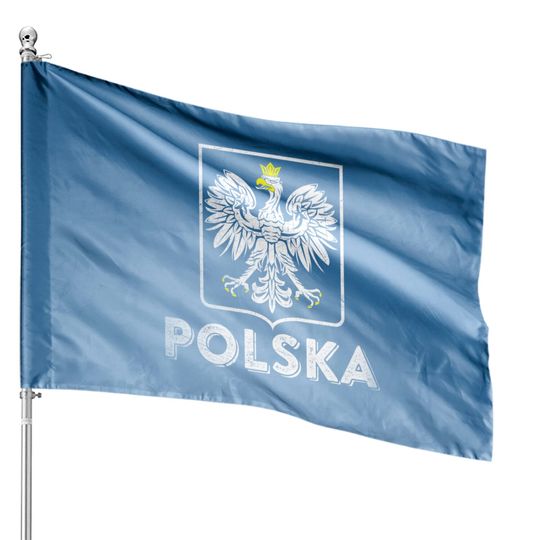 Polska Retro Style House Flag Poland House Flags Polish Soccer House Flag