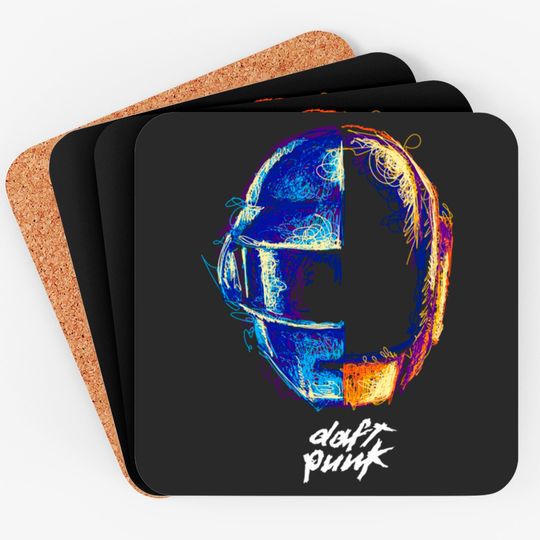 Daft Punk Scribble - Daft Punk Scribble - Coasters