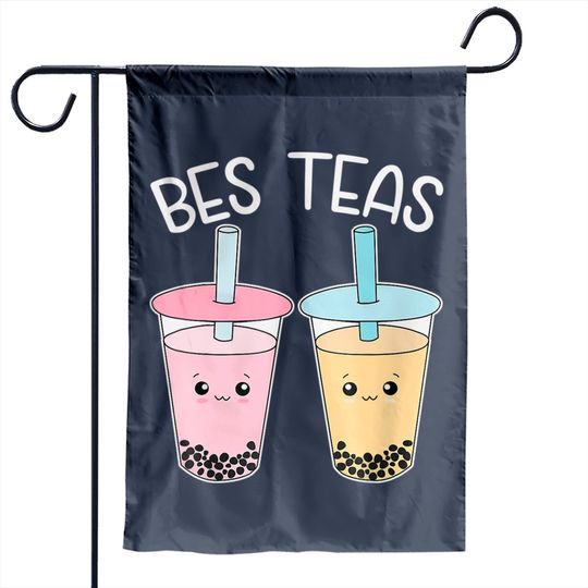 Bes Teas-Besties Bubble-Tea Cute Boba-Best-Friends Garden Flags