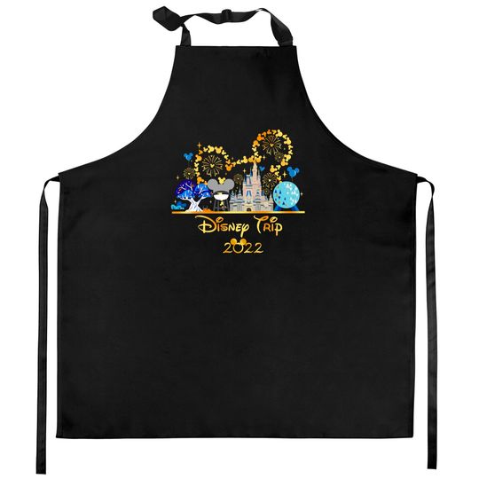 Personalized Disney Family Kitchen Aprons, Disney Mickey Minnie Kitchen Aprons, Disneyworld Kitchen Aprons 2022