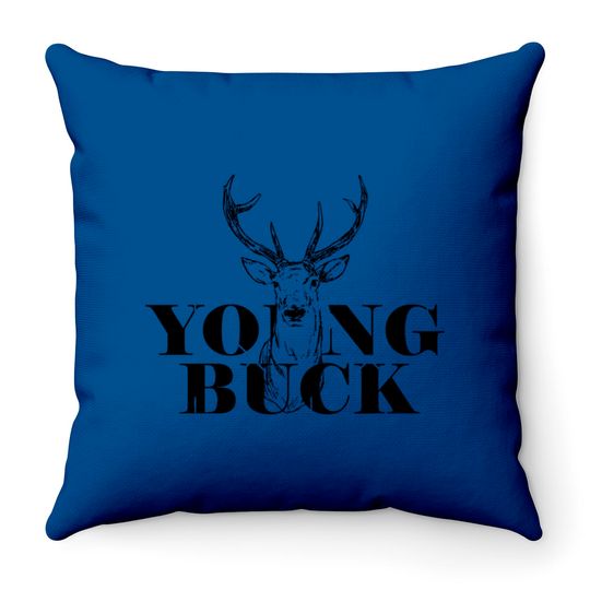 Young Buck Throw Pillows