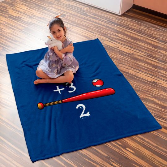 6 4 3 2 Double Play Baseball Baby Blanket Baby Blankets