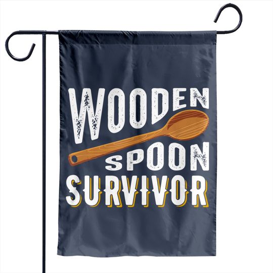 Survivor Garden Flags Wooden Spoon Survivor Champion Funny Gift
