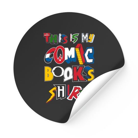 This is My Comic Books Sticker - Vintage comic book logos - funny quote - Comic Books - Stickers