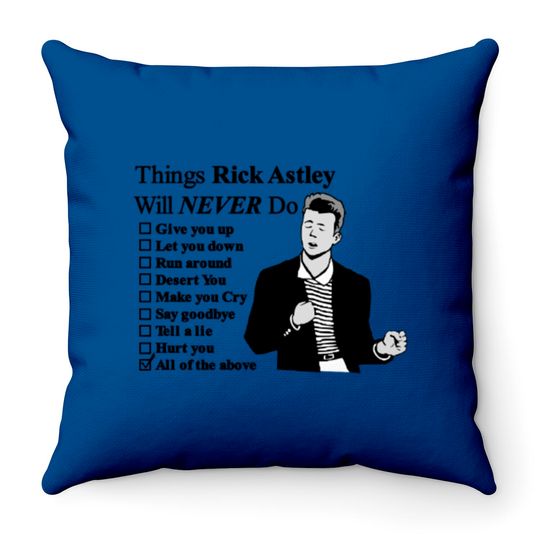 Rick Astley Throw Pillows