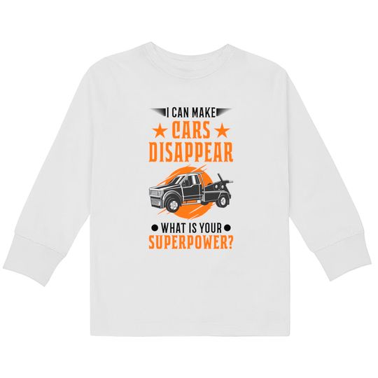 Tow Truck Superpower Towing Service - Tow Truck -  Kids Long Sleeve T-Shirts