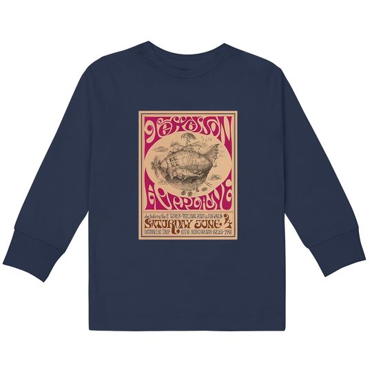 Jefferson Airplane Vintage Poster Classic  Kids Long Sleeve T-Shirts