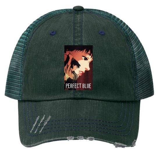 Perfect Blue, Perfect Blue Trucker Hats, Anime, Satoshi Kon Trucker Hat, Anime Graphic Trucker Hat.