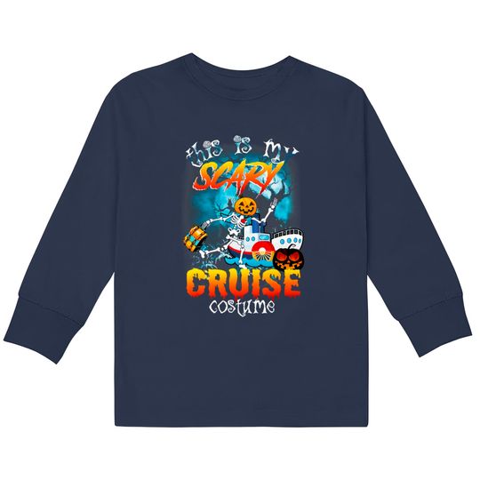 Halloween this is my scary cruise costume  Kids Long Sleeve T-Shirts