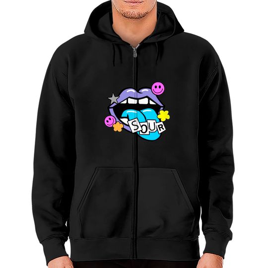 Olivia Rodrigo Sour Zip Hoodies, Olivia Rodrigo  Sour Tour 2022 Zip Hoodies