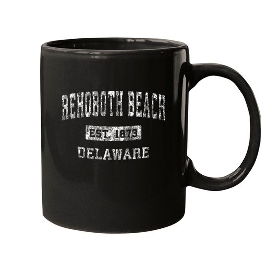 Rehoboth Beach Delaware DE Vintage Established Spo Mugs