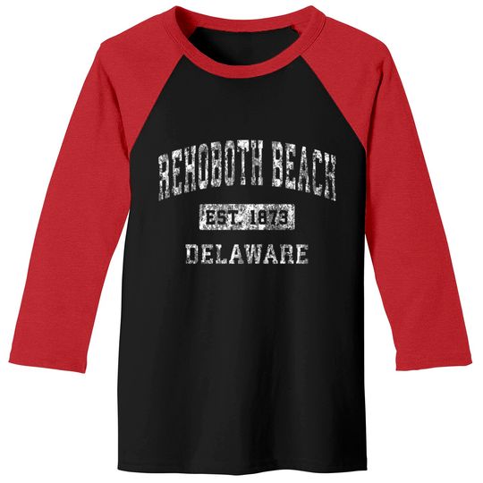 Rehoboth Beach Delaware DE Vintage Established Spo Baseball Tees