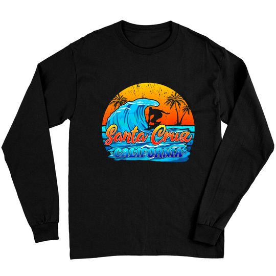 Sunset Santa Cruz Long Sleeves California vintage retro 80s 70s surfers