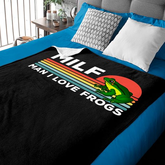 MILF: Man I Love Frogs Funny Frogs - Man I Love Frogs - Baby Blankets