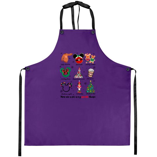 There Are A Few Of My Favorite Things Christmas Aprons, Disney Favorite Things Christmas Aprons