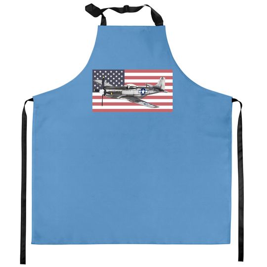 P-51 Mustang USAF USAAF WW2 WWII Fighter Plane Aircraft - P 51 Mustang - Kitchen Aprons