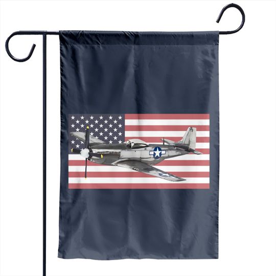 P-51 Mustang USAF USAAF WW2 WWII Fighter Plane Aircraft - P 51 Mustang - Garden Flags