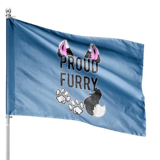Proud Furry  Furries Tail and Ears Cosplay House Flags