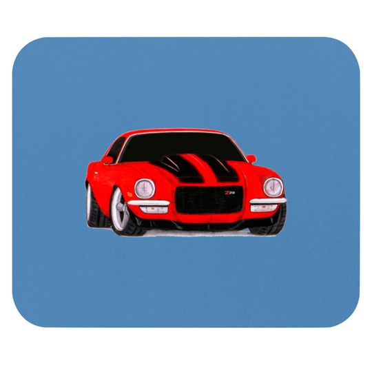 1972 Camaro Z28 Drawing Mouse Pads
