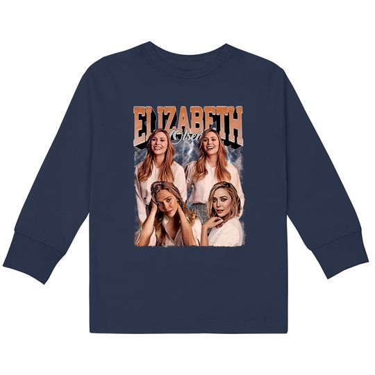Elizabeth Olsen Shirt Vintage Graphic  Kids Long Sleeve T-Shirts