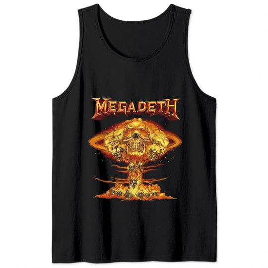 Vintage Mushroom Cloud Vic Glow Megadeth Tank Tops, Megadeth Tee, Shirt For Megadeth Fan, Streetwear, Music Tour Merch, 2022 Band Tour Shirt