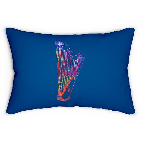 Harp Player Harp instrument music gift idea Lumbar Pillows