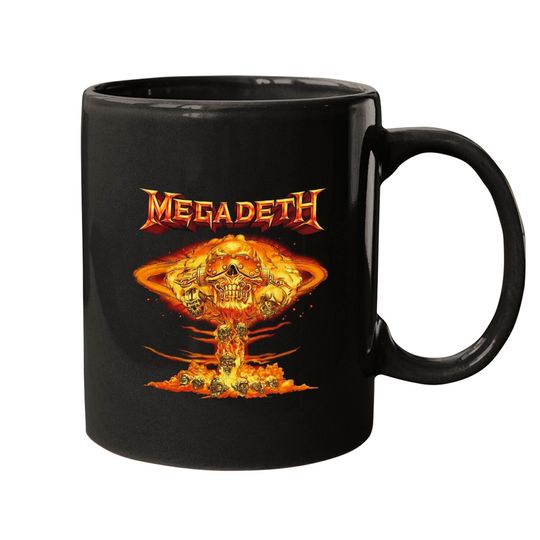 Vintage Mushroom Cloud Vic Glow Megadeth Mugs, Megadeth Mug, Mug For Megadeth Fan, Streetwear, Music Tour Merch, 2022 Band Tour Mug