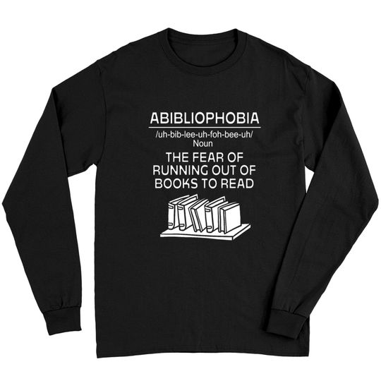 Bookworm Abibliophobia Definition Long Sleeves