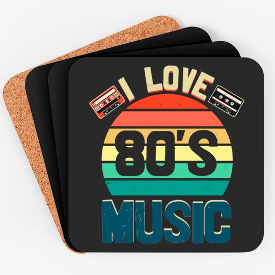 I Love 80s Music Coasters