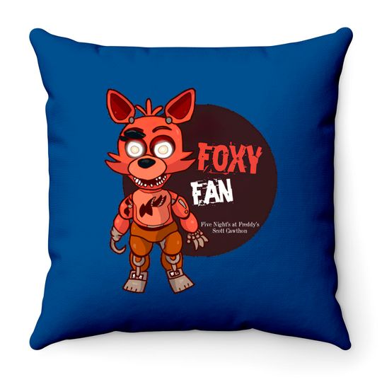 Five Night's at Freddy's Foxy Fan - Five Nights At Freddys - Throw Pillows